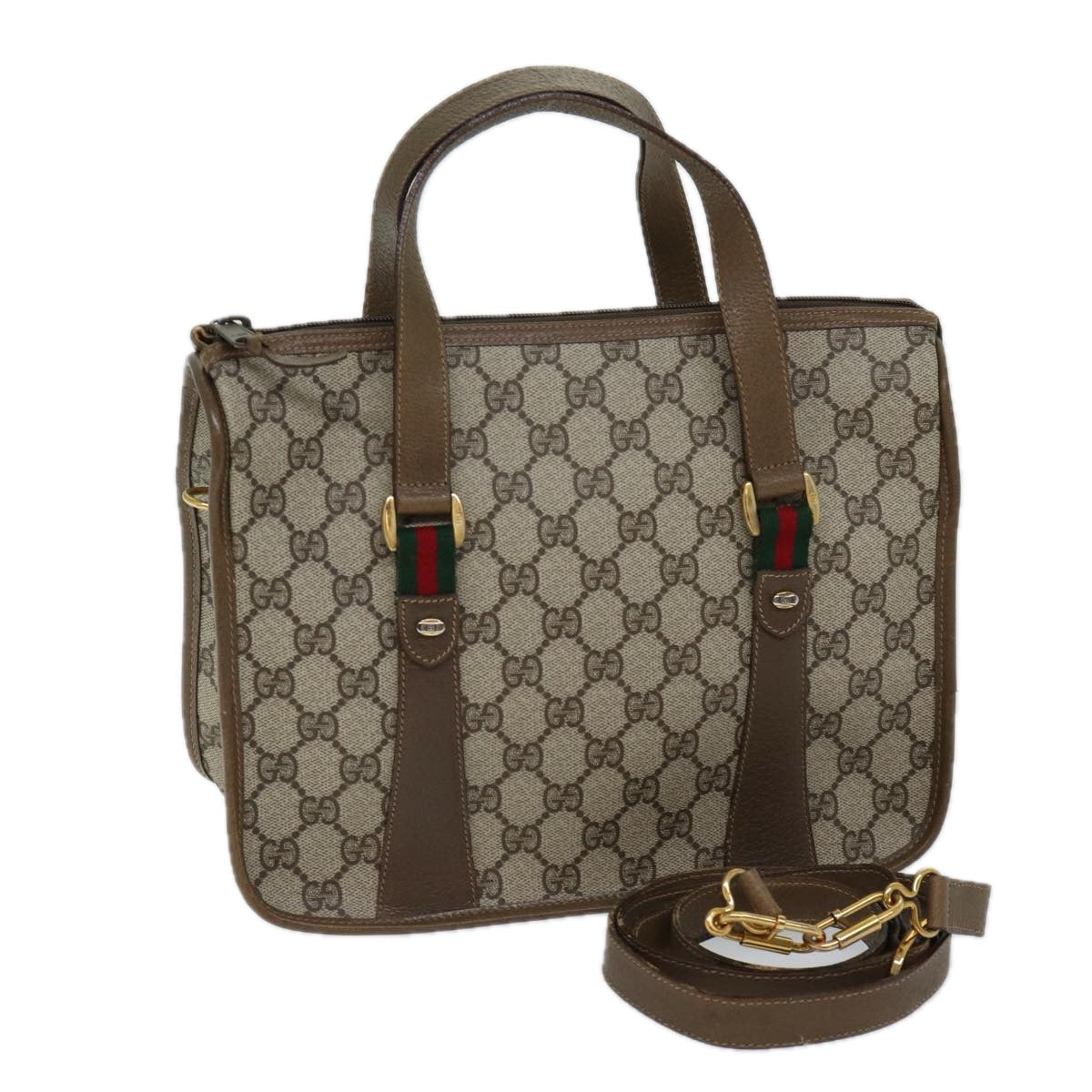 Luxury Gucci Trending 2025 GG Canvas Web Sherry Line Hand Bag PVC 2way Beige Green Red  71167