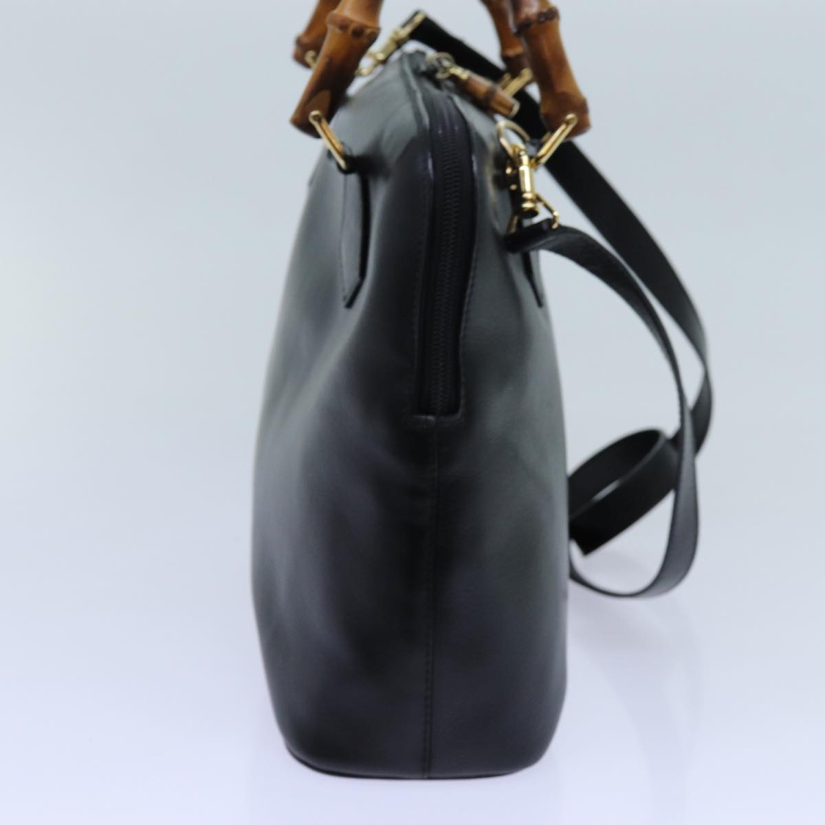 Luxury Gucci Trending 2025 Bamboo Hand Bag Leather 2way Black  71189