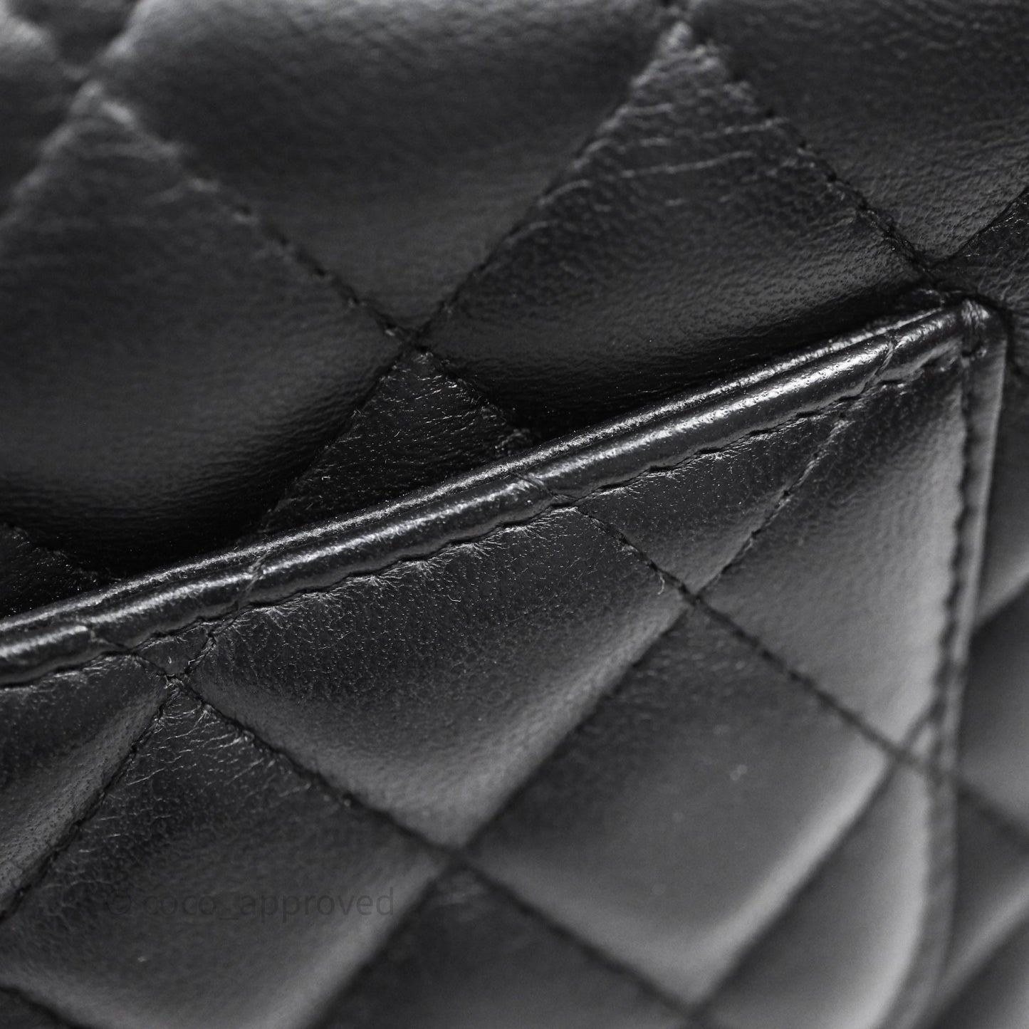 Chanel Mini Square Quilted Black Lambskin Gold Hardware