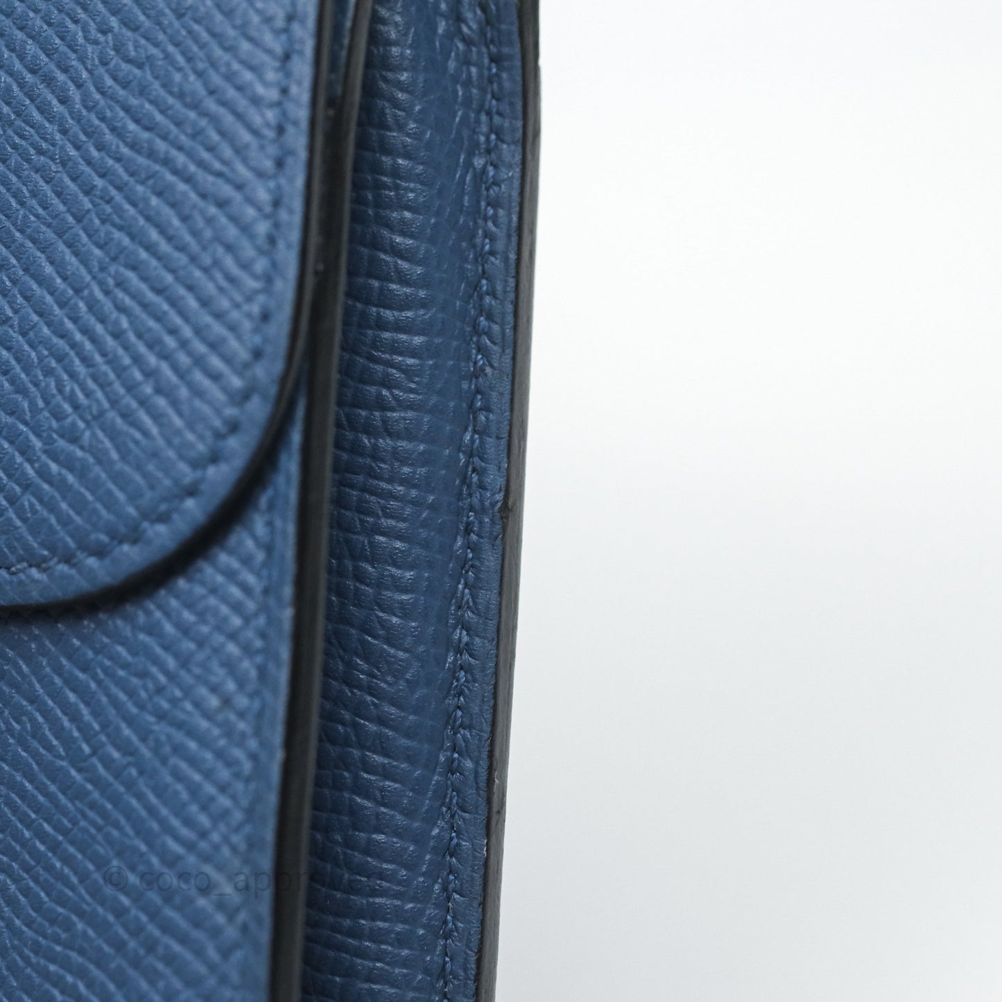Hermès Constance Short Wallet Bleu Agate R2 Epsom Gold Hardware