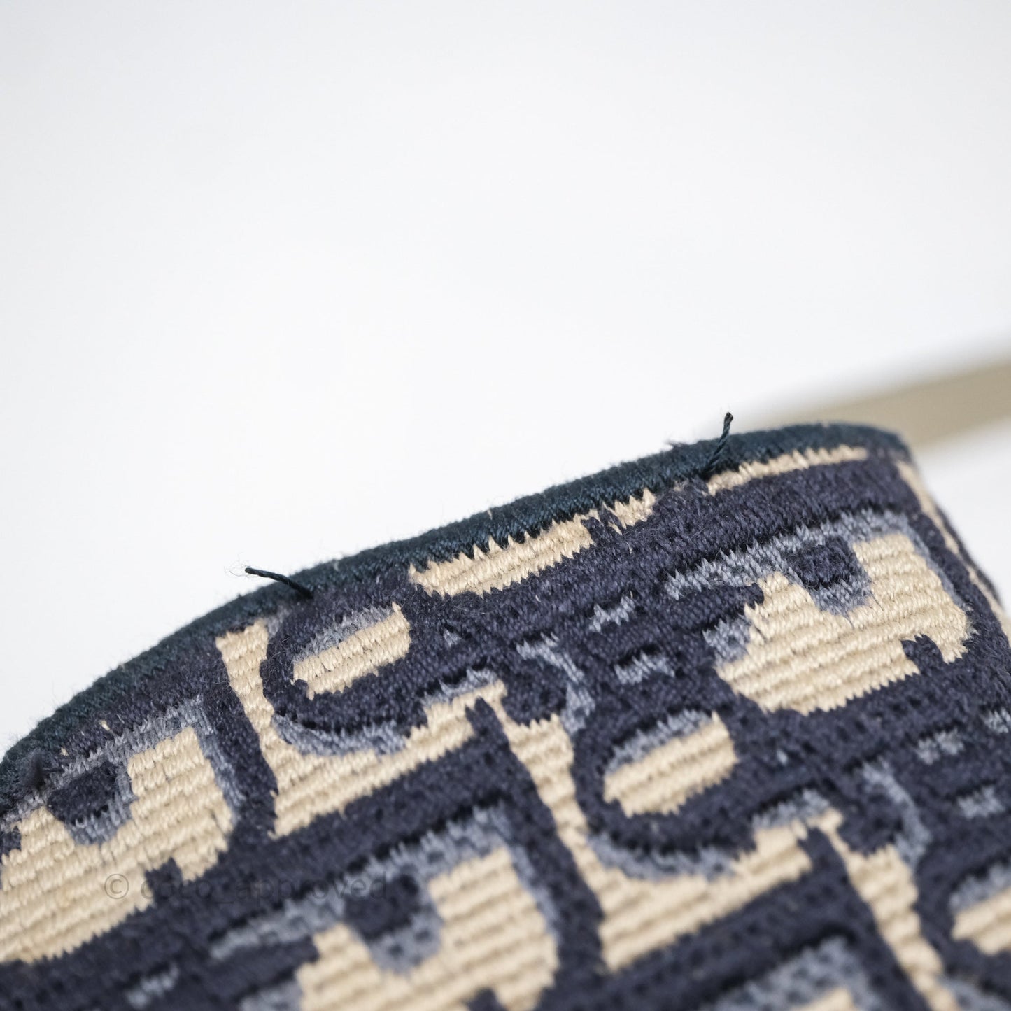 Christian Dior Navy Oblique Slim Saddle Pouch