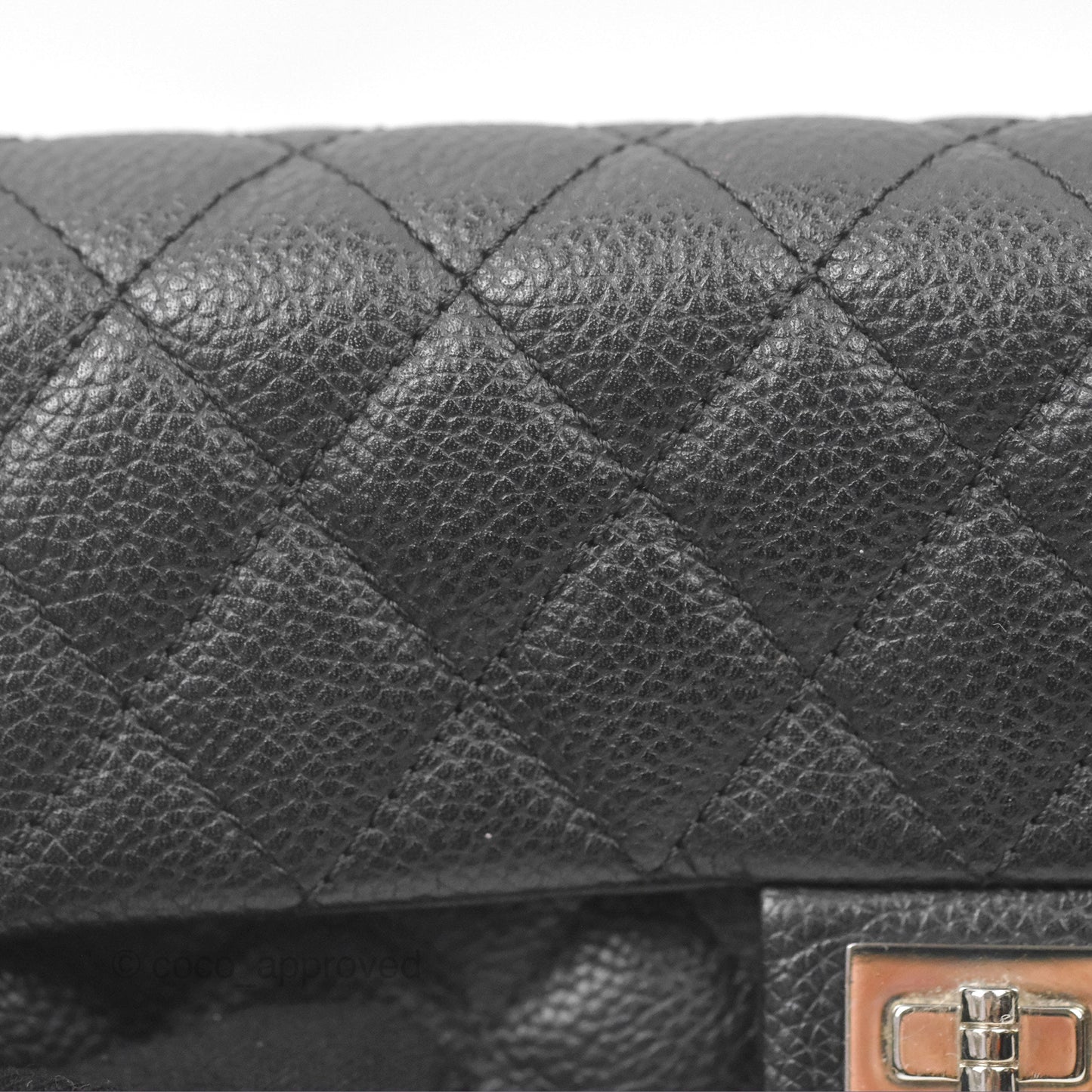 Chanel Reissue Quilted Belt Bag Black Caviar Silver Hardware