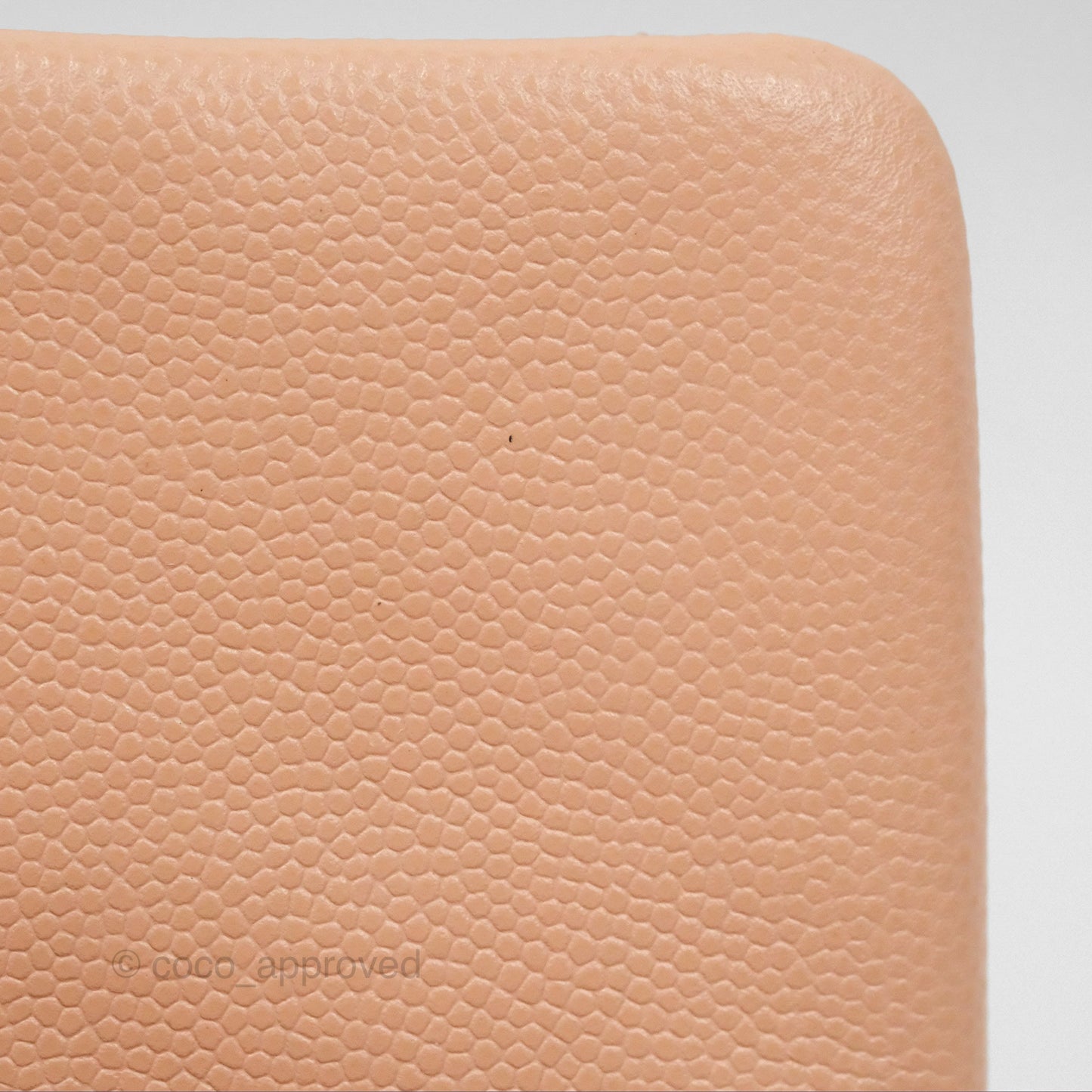 Chanel Quilted Mini Coco Handle Caviar Pink Beige Gold Hardware