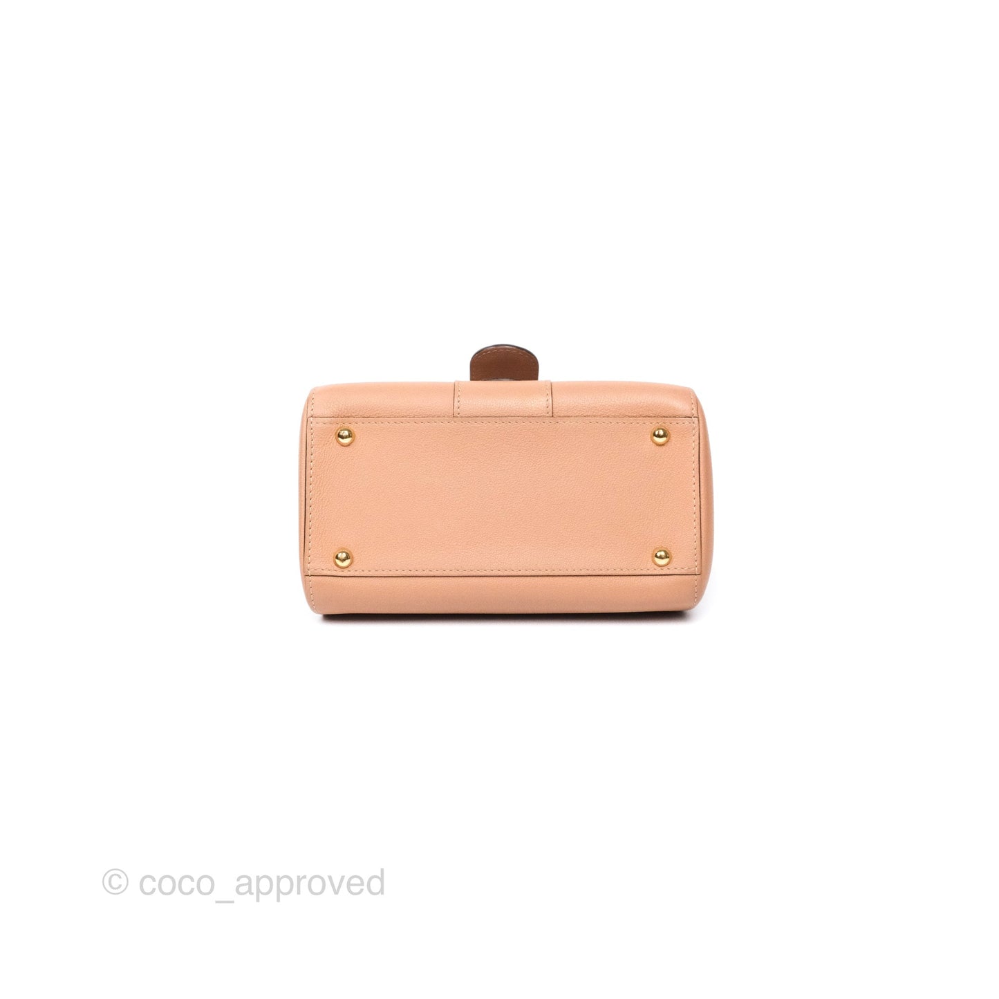 Delvaux Mini Brillant Bag Nude Grained Calfskin Gold Hardware