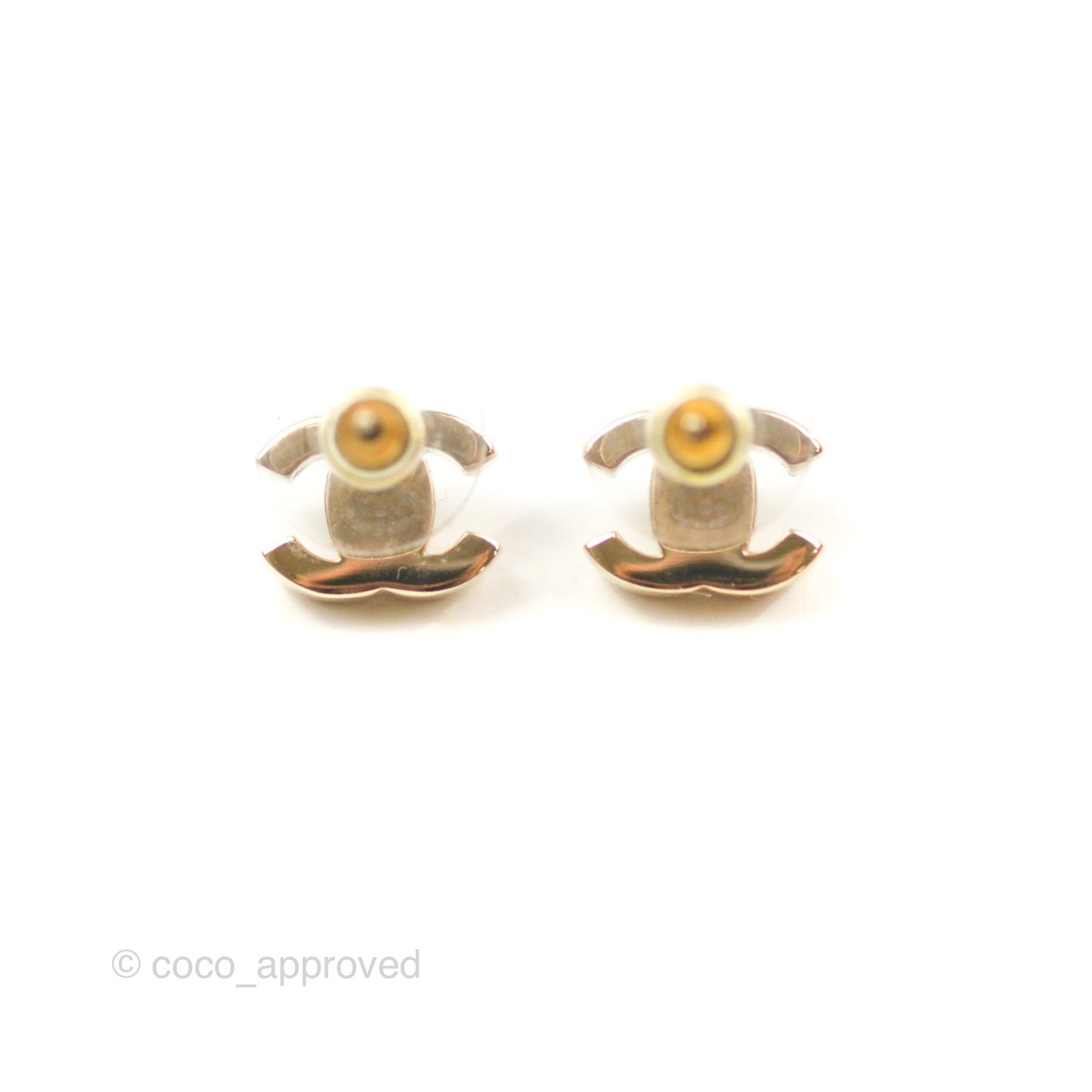 Chanel CC Turn Lock Earrings Gold Tone 21S