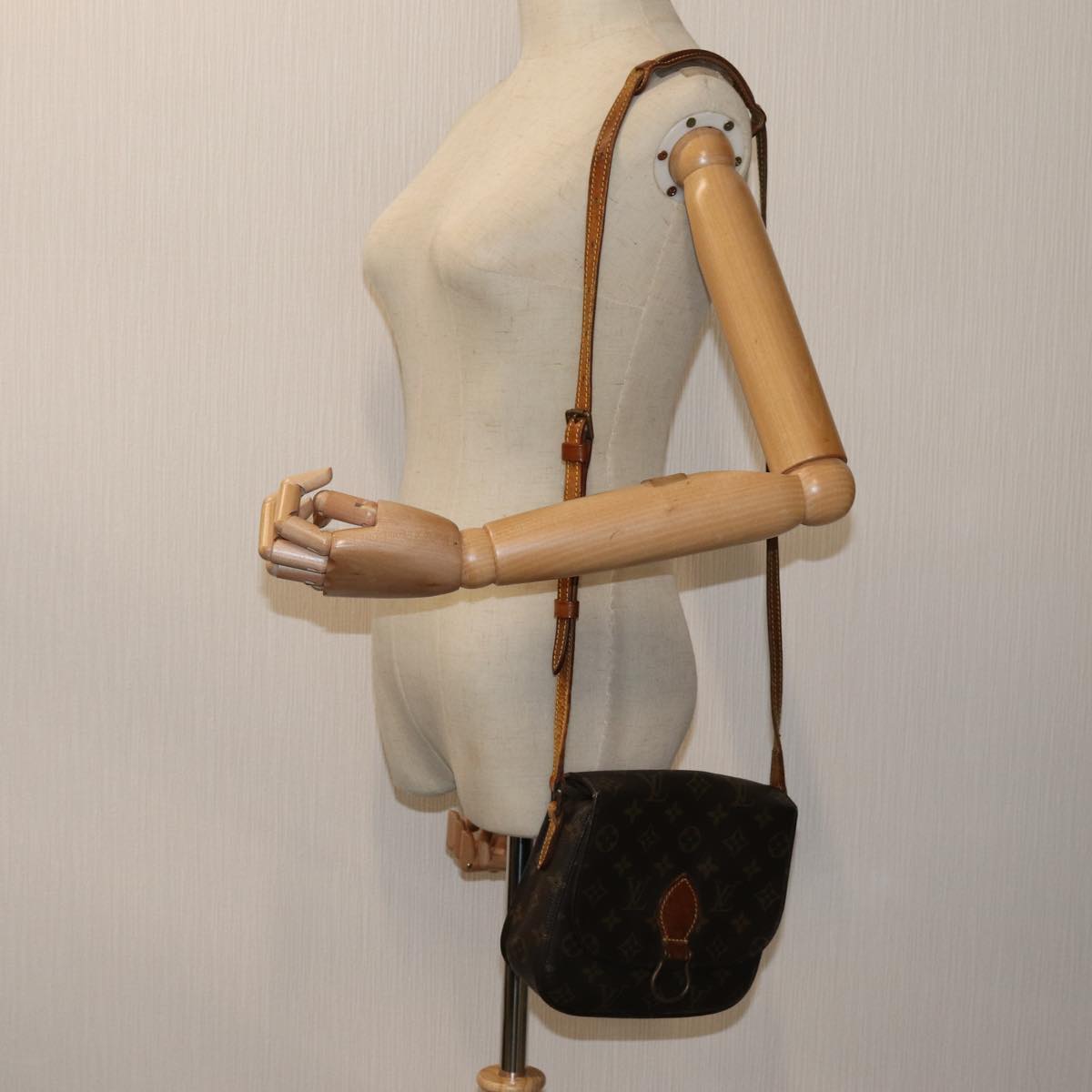 LOUIS VUITTON Monogram Saint Cloud MM Shoulder Bag M51243 LV 71218