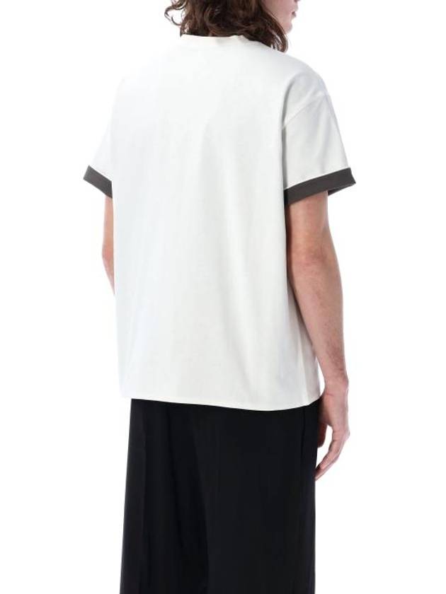 Luxury Bottega Veneta Double Layer Cotton Short Sleeve T-Shirt White