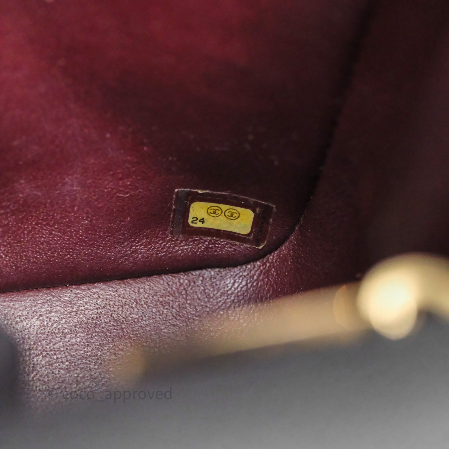 Chanel Mini Square Quilted Black Caviar Gold Hardware