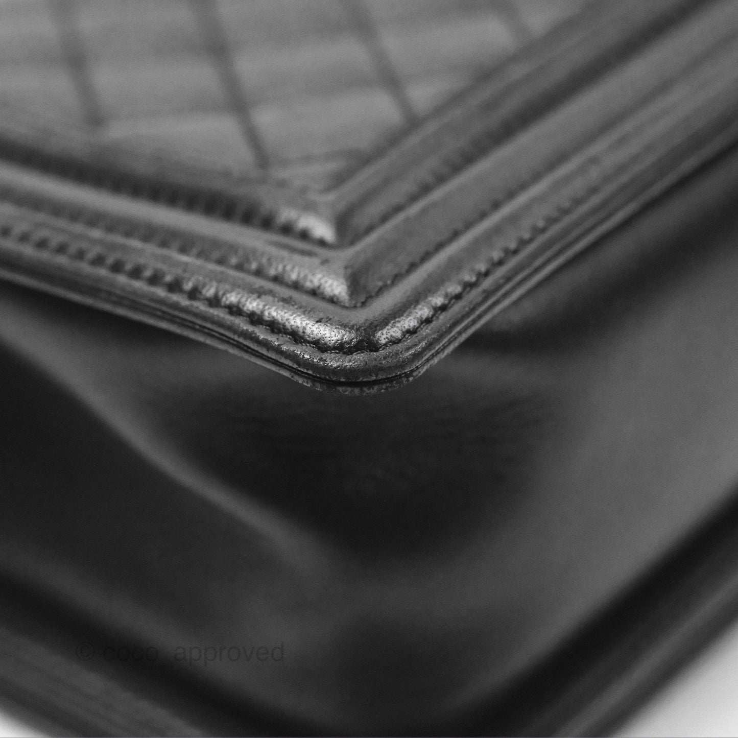 Chanel Quilted Medium Boy Black Calfskin Ruthenium Hardware