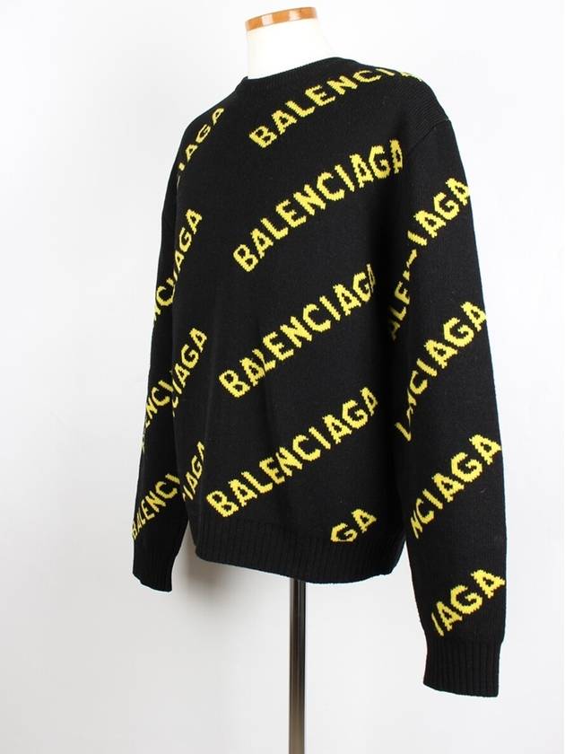Luxury Balenciaga Multi logo knit M
