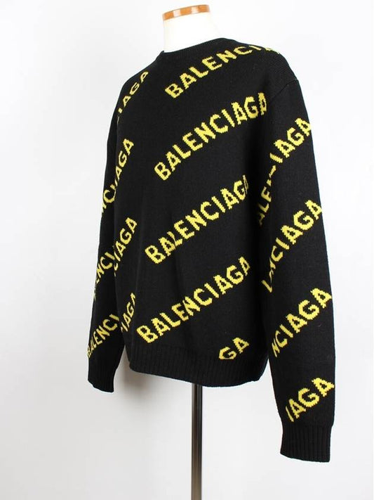 Luxury Balenciaga Multi logo knit M