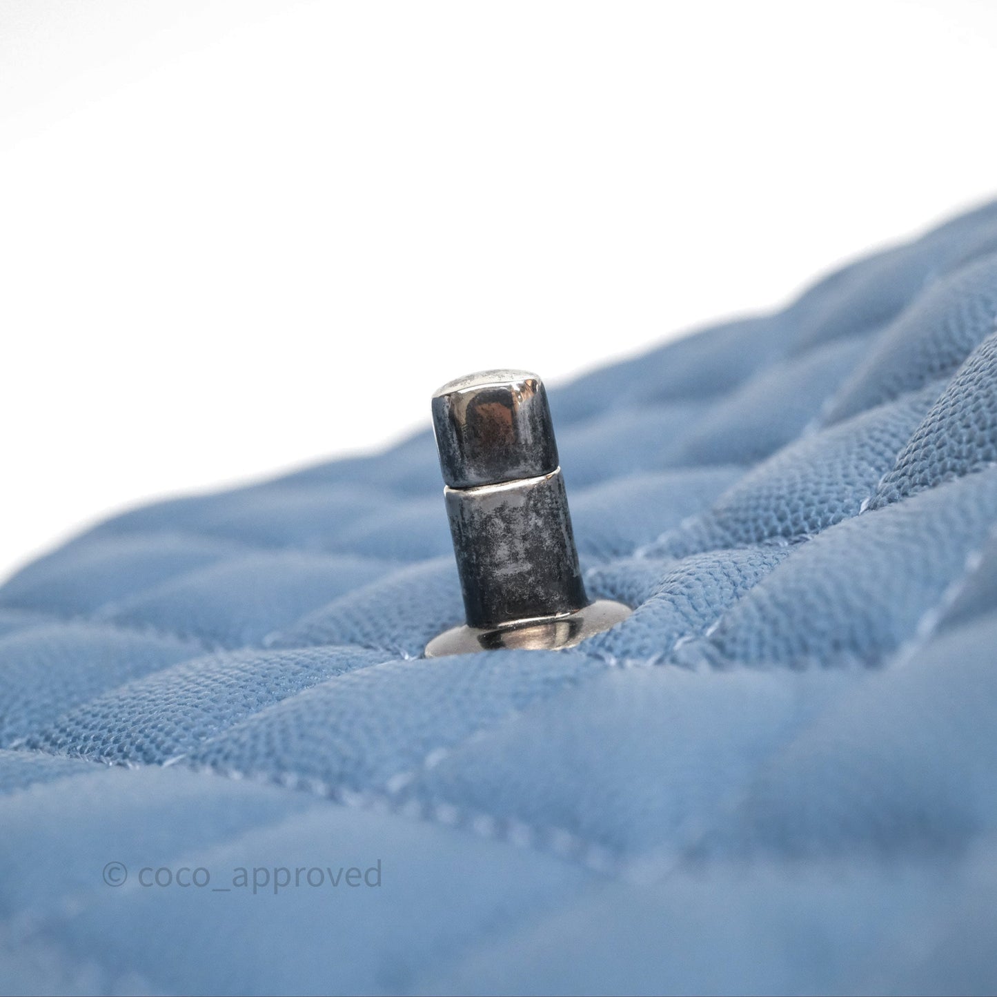 Chanel Medium Coco Handle Quilted Aged Caviar Dark Blue Ruthenium Hardware