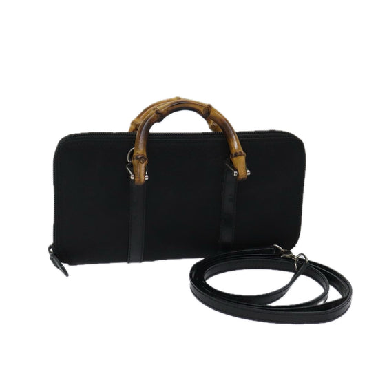 Luxury Gucci Trending 2025 Bamboo Wallet Hand Bag Nylon 2way Black  71308