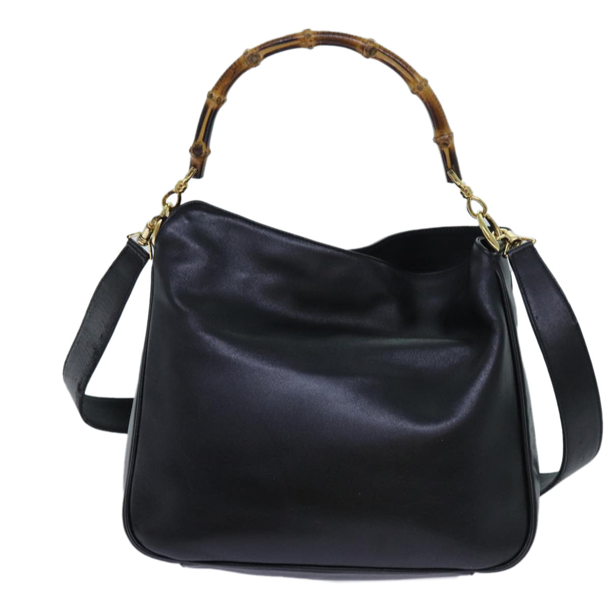 Luxury Gucci Trending 2025 Bamboo Shoulder Bag Leather 2way Black  71315