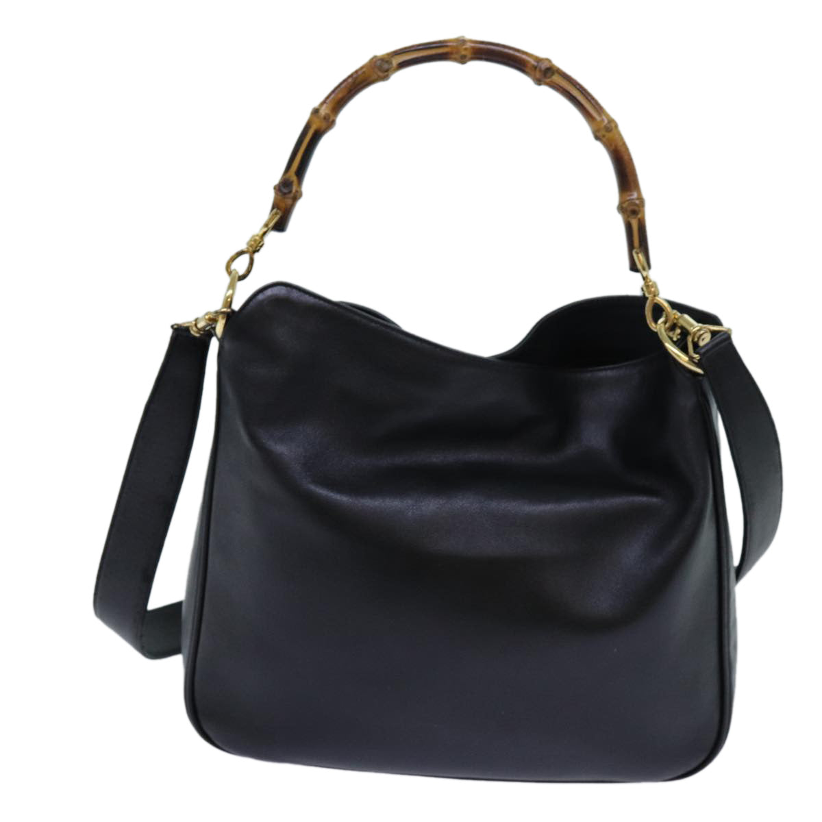 Luxury Gucci Trending 2025 Bamboo Shoulder Bag Leather 2way Black  71315