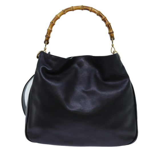 Luxury Gucci Trending 2025 Bamboo Shoulder Bag Leather 2way Black  71317