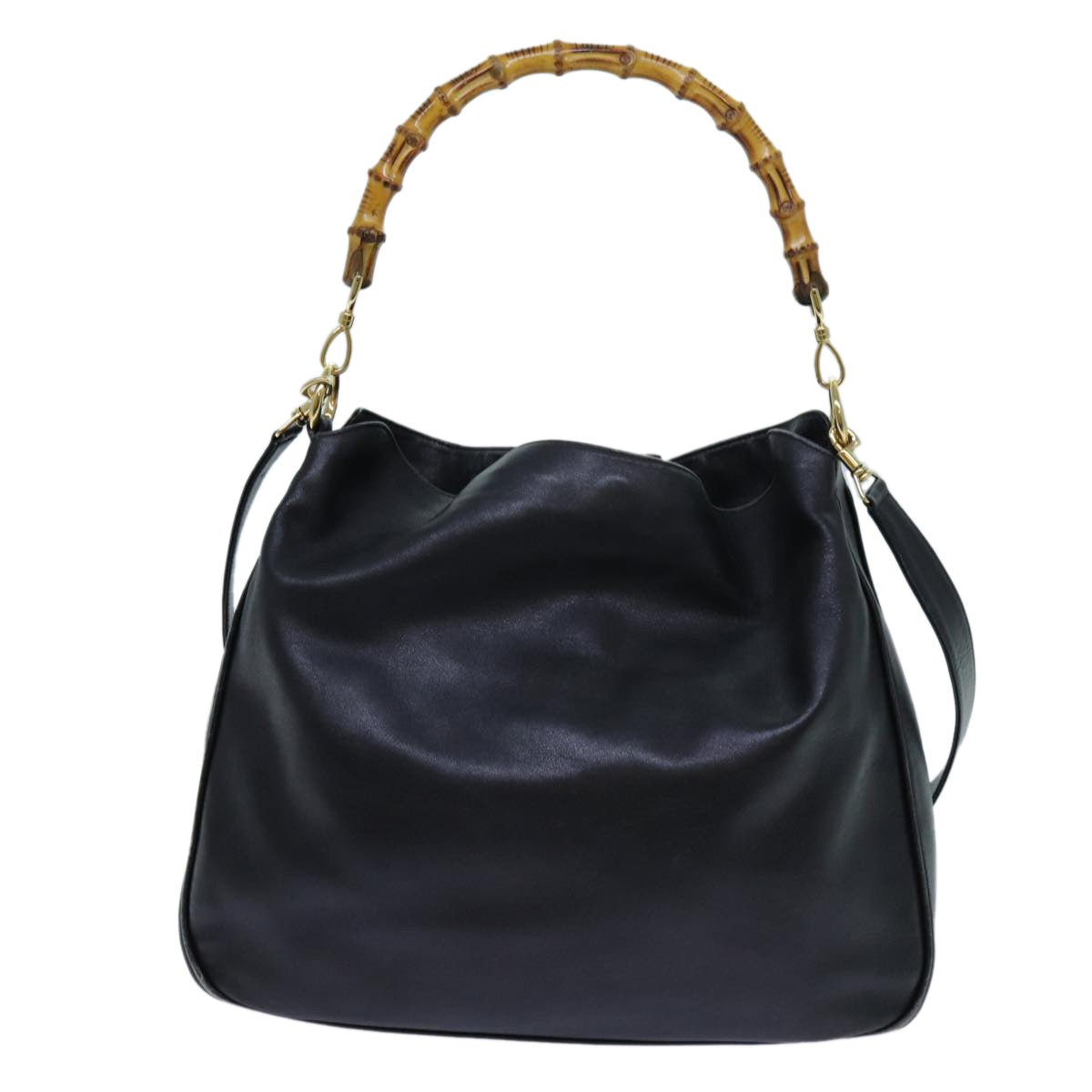 Luxury Gucci Trending 2025 Bamboo Shoulder Bag Leather 2way Black  71317