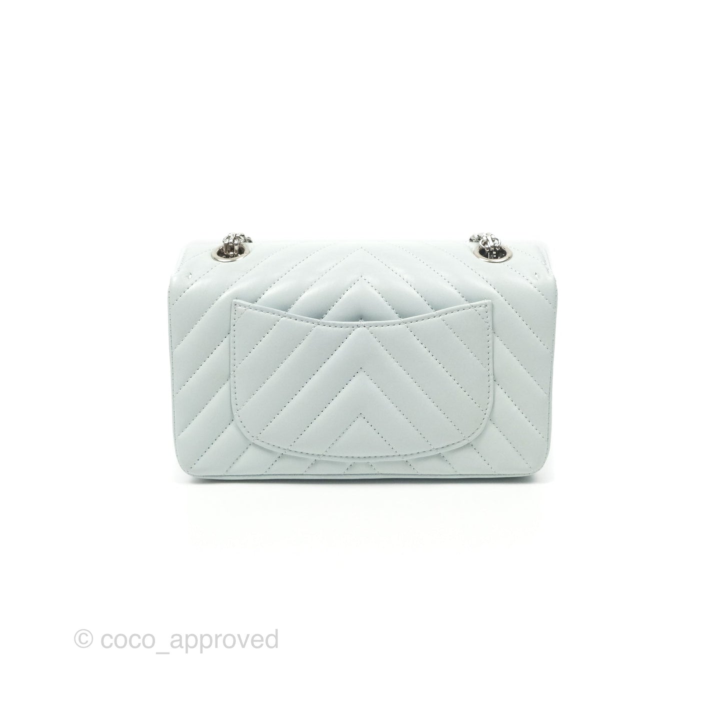 Chanel Mini Reissue 224 Blue Aged Calfskin Silver Hardware