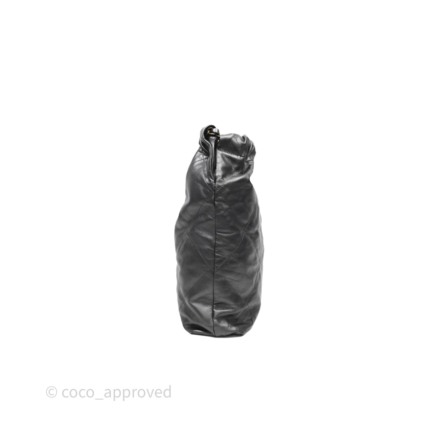 Chanel 22 Bag Medium Dark Grey Calfskin Gold Hardware