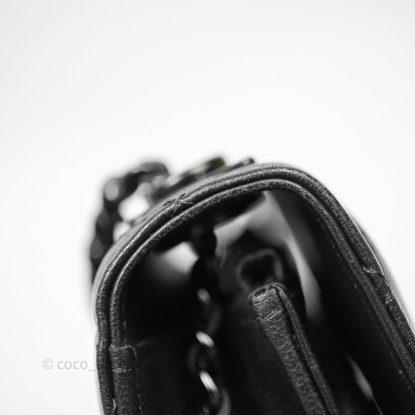 Chanel Quilted Trendy CC WOC Wallet On Chain So Black Lambskin