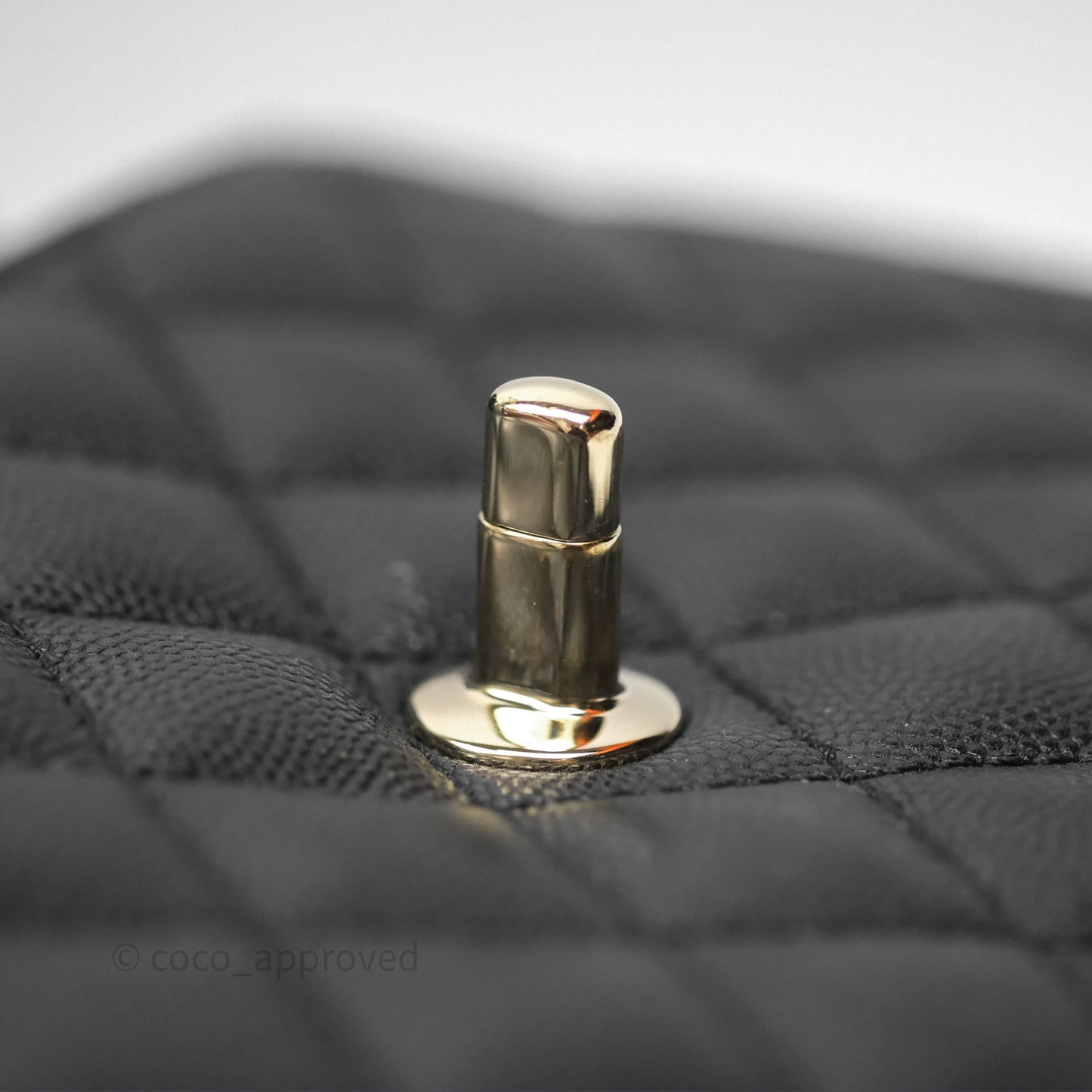 Chanel Small Coco Handle Quilted Black Caviar Gold Hardware
