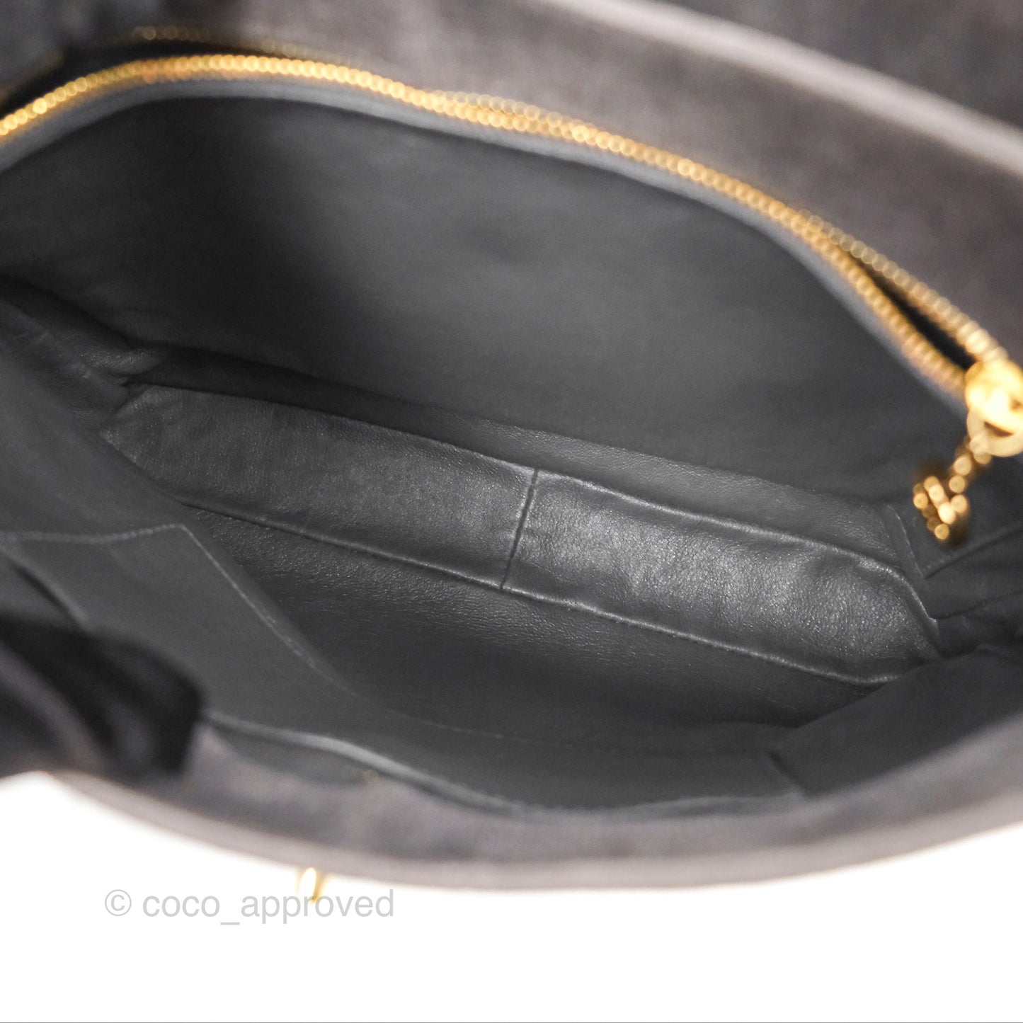 Chanel Vintage CC Lock Flap Shoulder Bag Grey Canvas 24K Gold Hardware