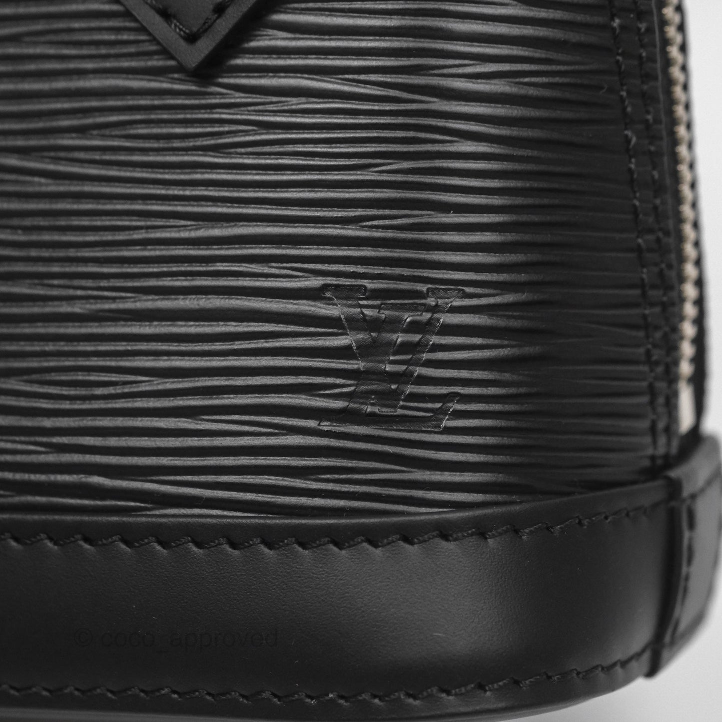 Louis Vuitton Alma Nano Black Silver Hardware