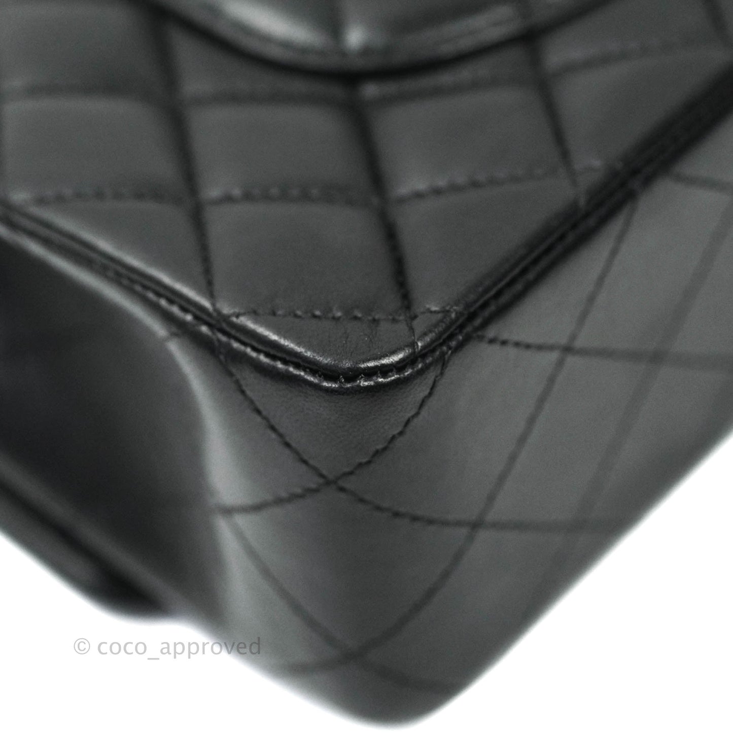 Chanel Classic M/L Black Lambskin Gold Hardware