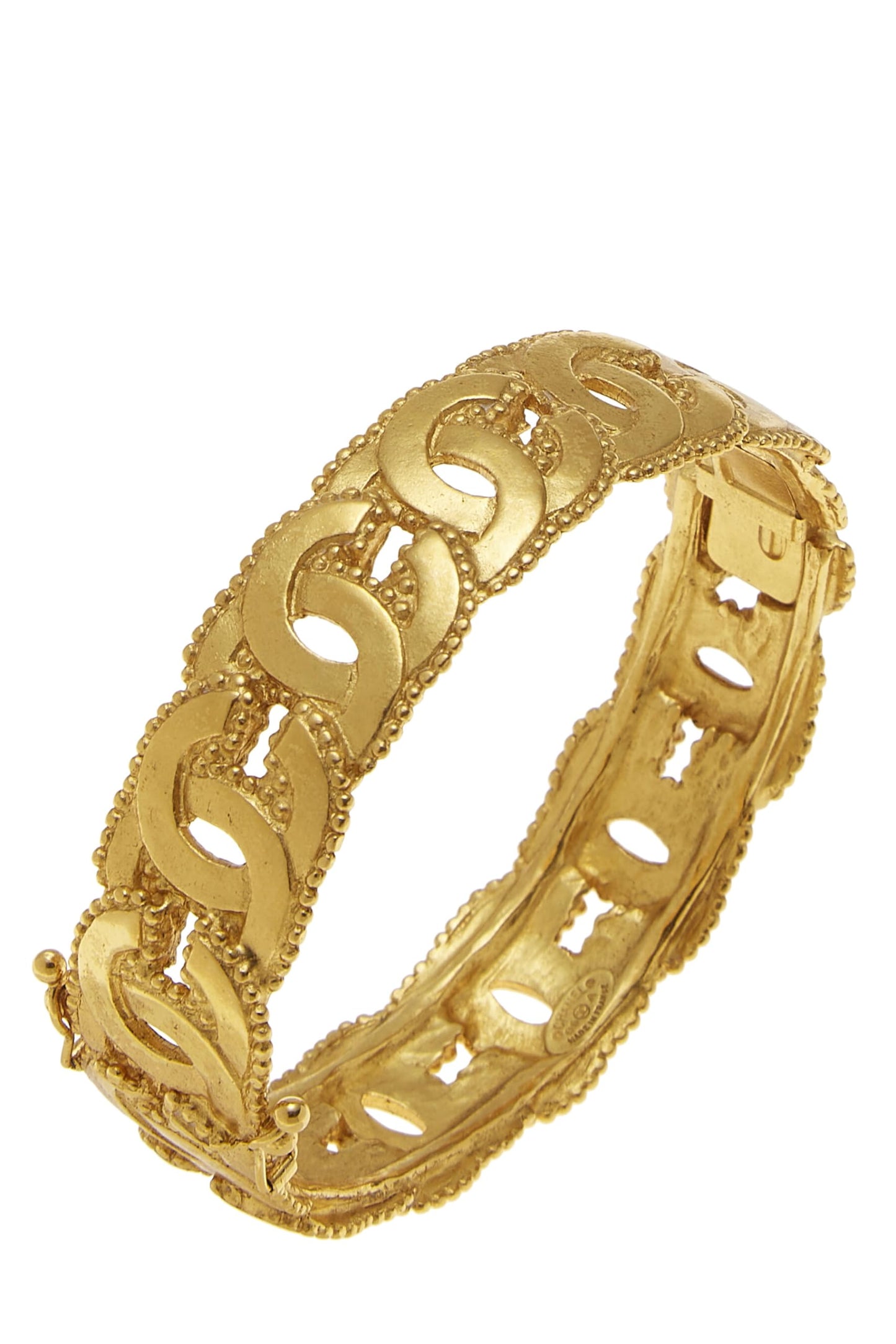 Chanel,  Gold Interlocking 'CC' Layered Bangle, Gold