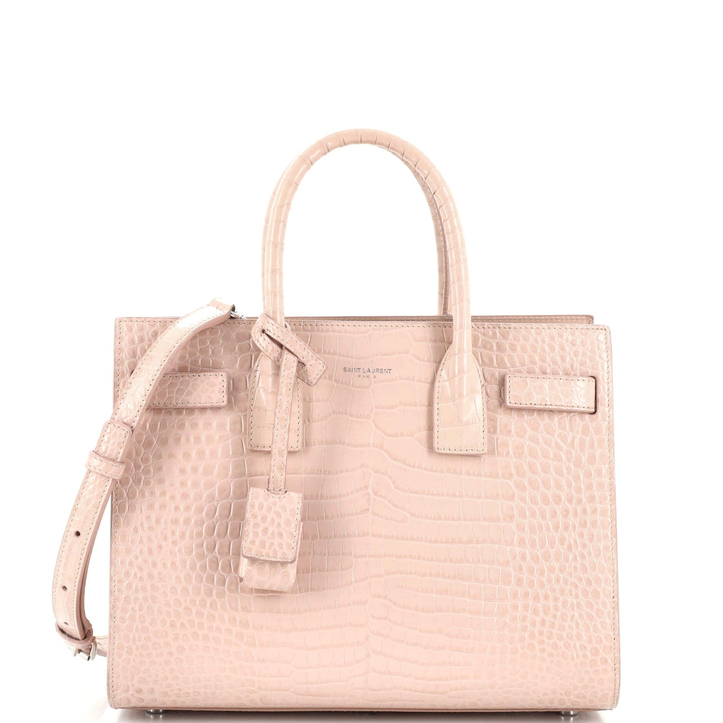 Luxury Saint Laurent Sac de Jour NM Bag Crocodile Embossed Leather Baby
