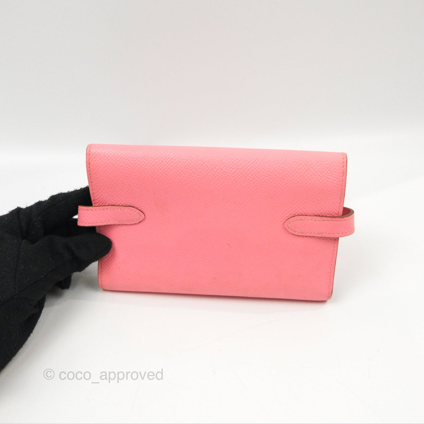 Hermès Small Kelly Wallet Rose Confetti Epsom Palladium Hardware