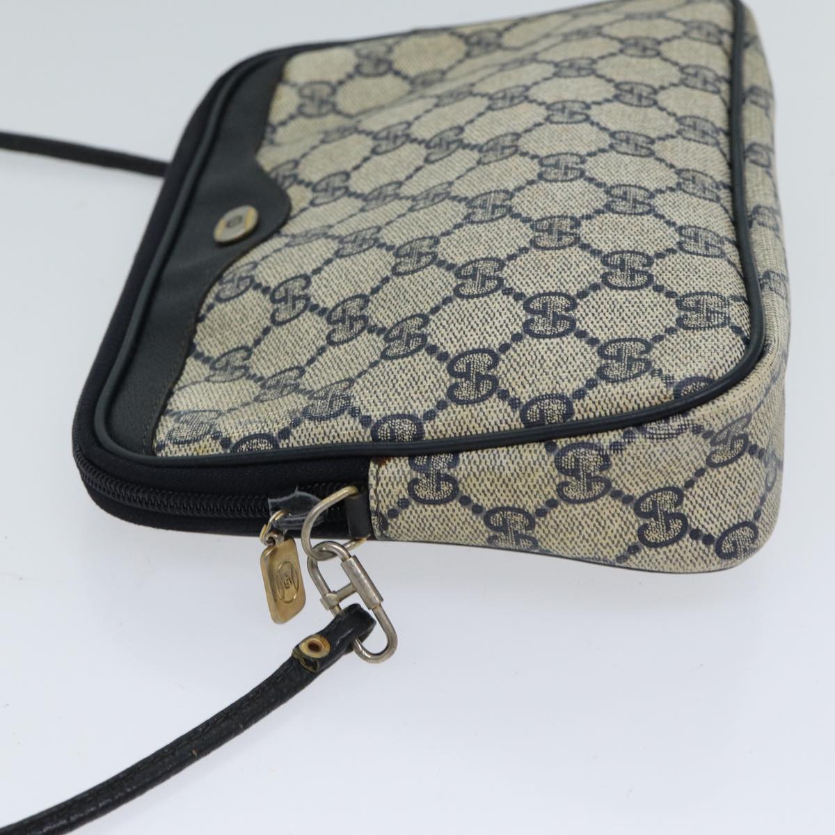 Luxury Gucci Trending 2025 GG Supreme Shoulder Bag PVC Navy 97 02 068  71425