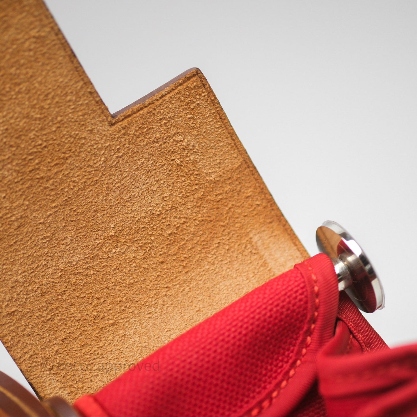 Hermès Herbag Zip 31 Red/Natural Canvas Palladium Hardware