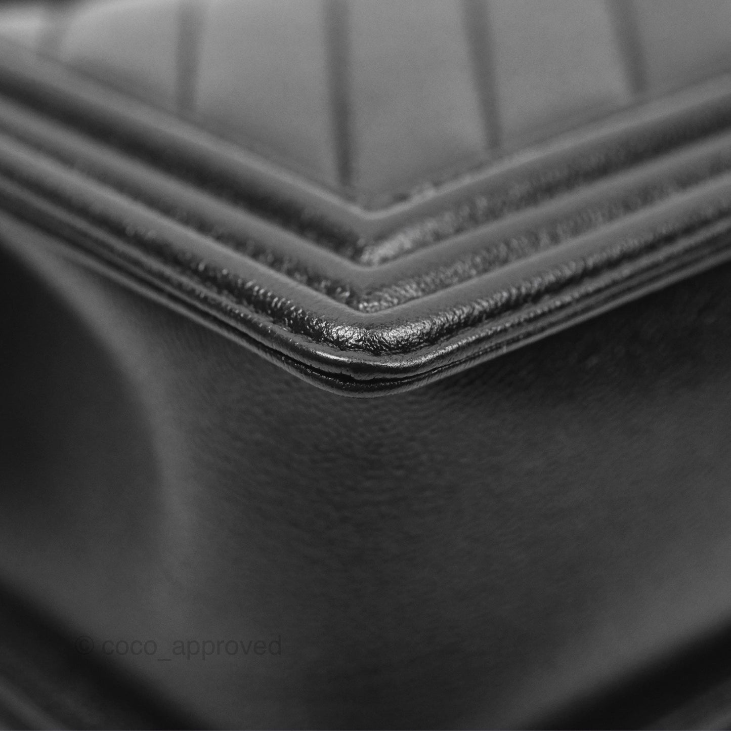 Chanel Medium Boy Chevron Black Caviar Aged Gold Hardware
