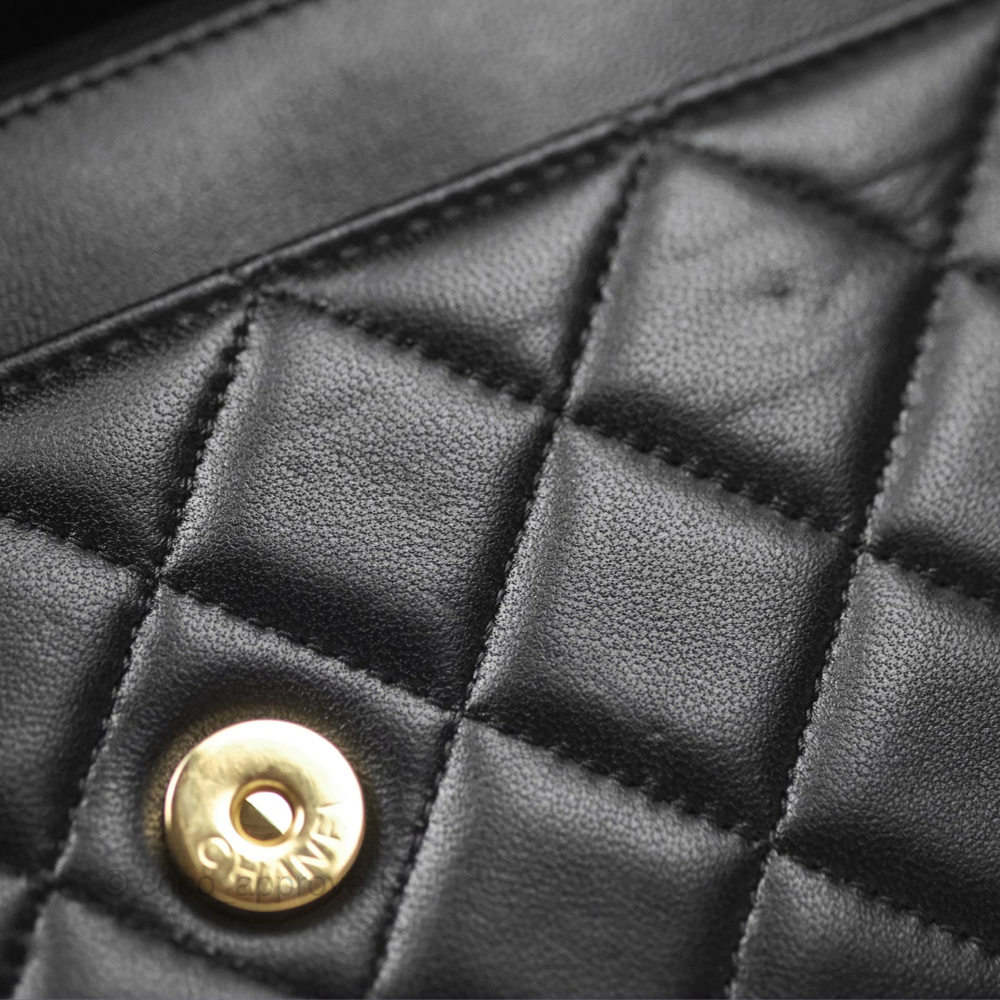 Chanel Quilted Classic WOC Black Lambskin Gold Hardware