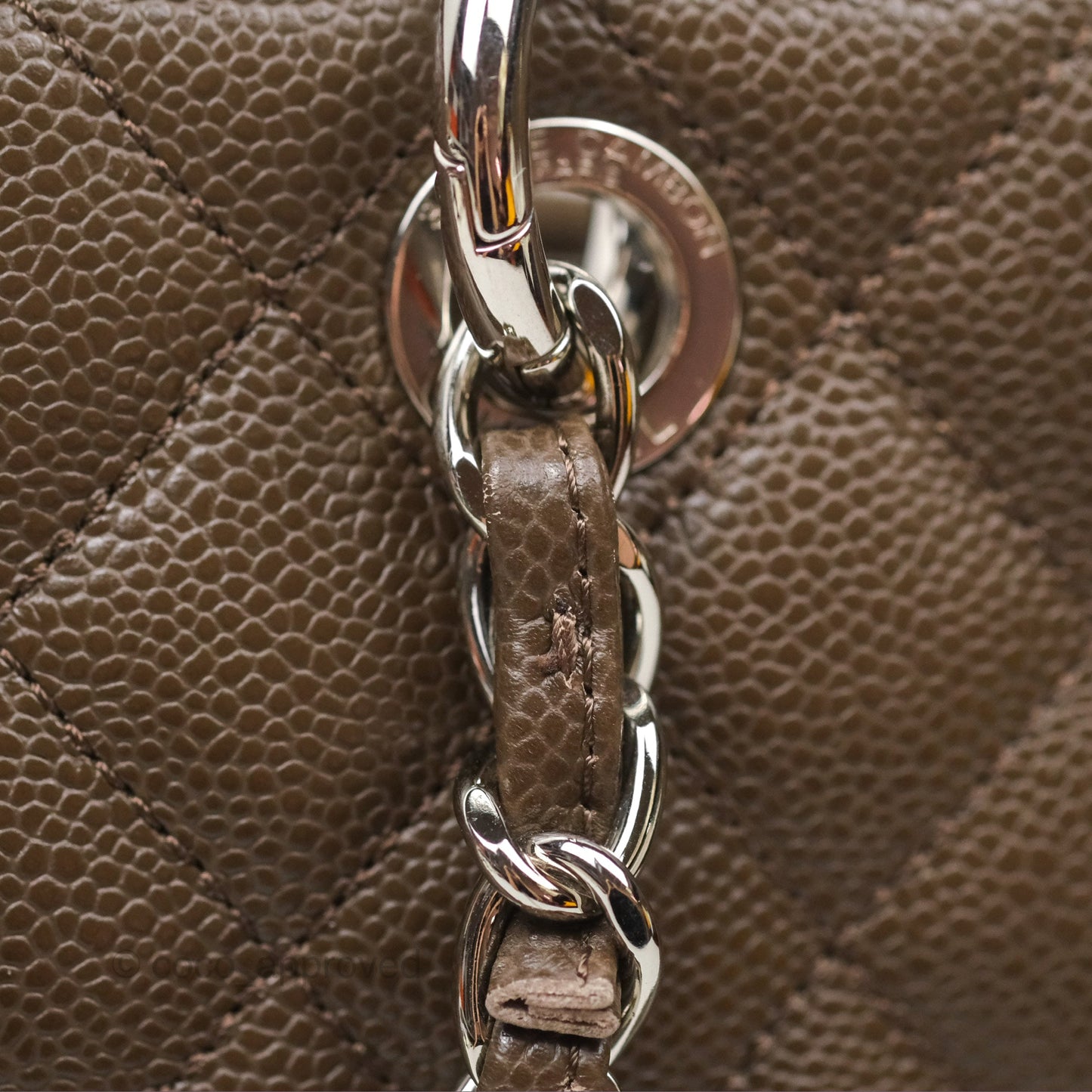 Chanel GST Chocolate Brown Caviar Silver Hardware