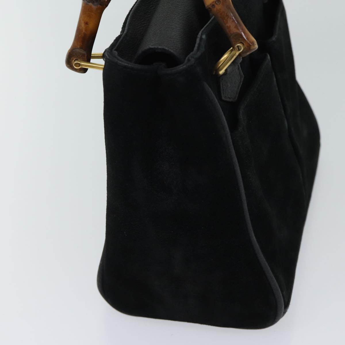 Luxury Gucci Trending 2025 Bamboo Hand Bag Suede 2way Black 000 122 0316  71504
