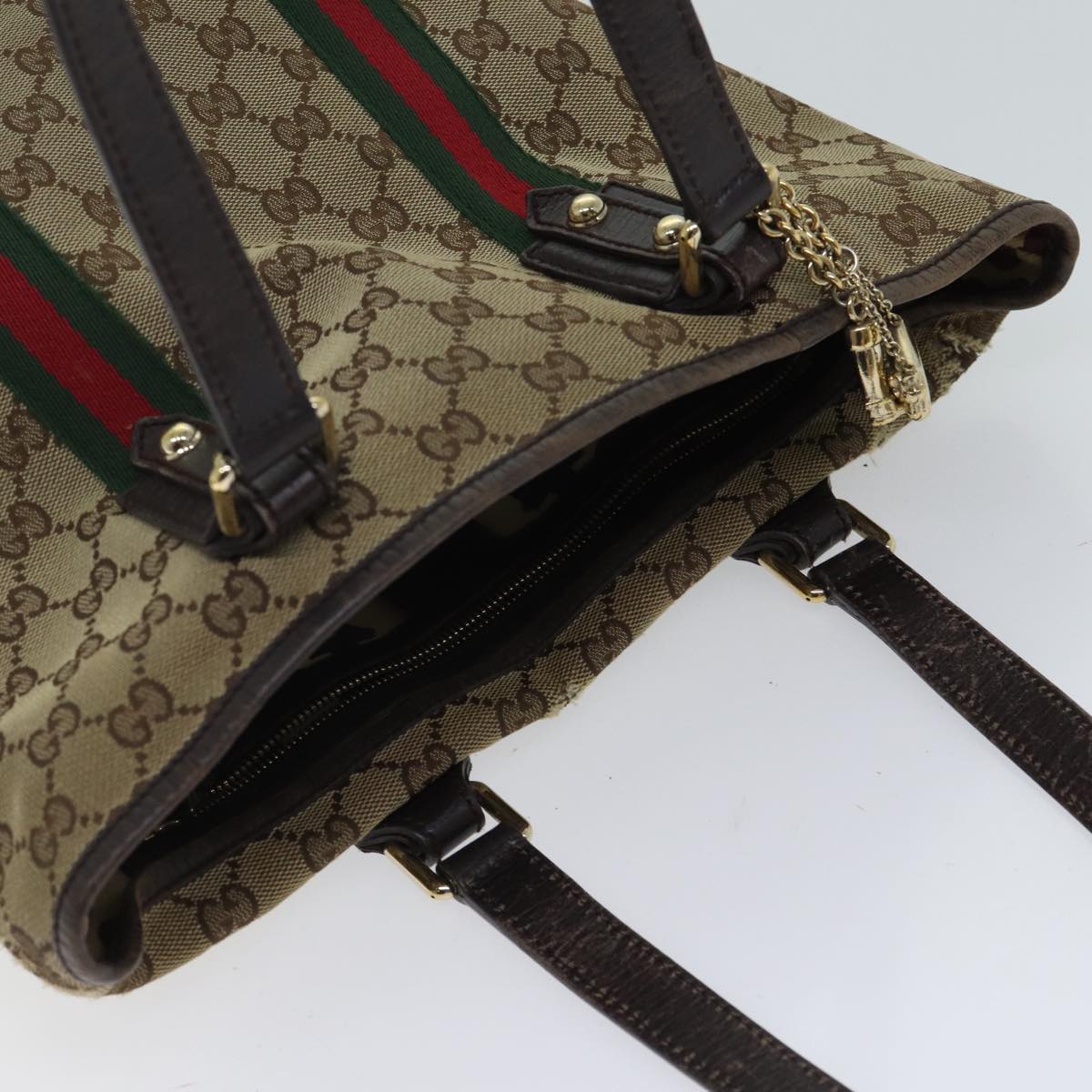 Luxury Gucci Trending 2025 GG Canvas Web Sherry Line Hand Bag Beige Red Green 162899  71515
