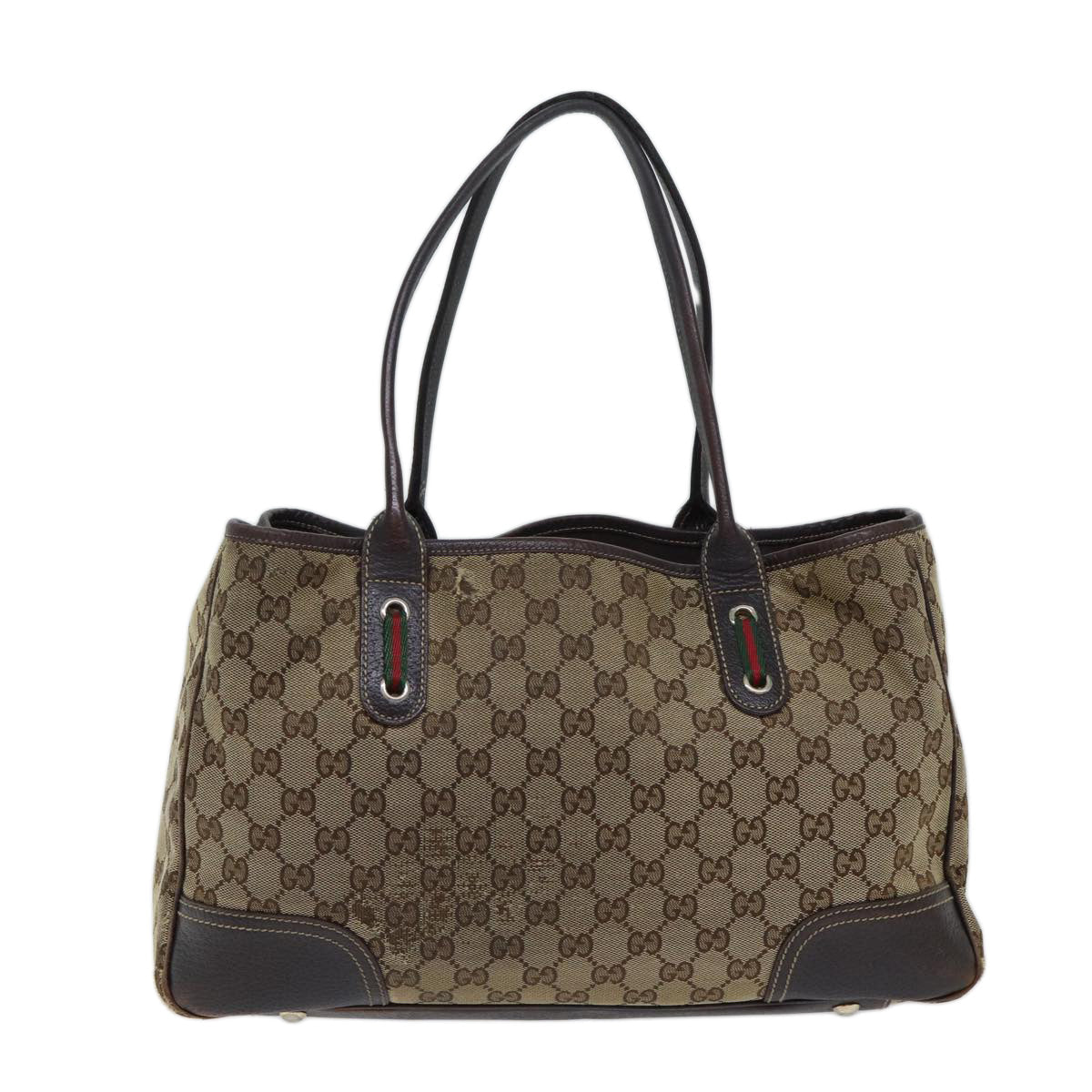 Luxury Gucci Trending 2025 GG Canvas Web Sherry Line Tote Bag Beige Red Green 163805  71522