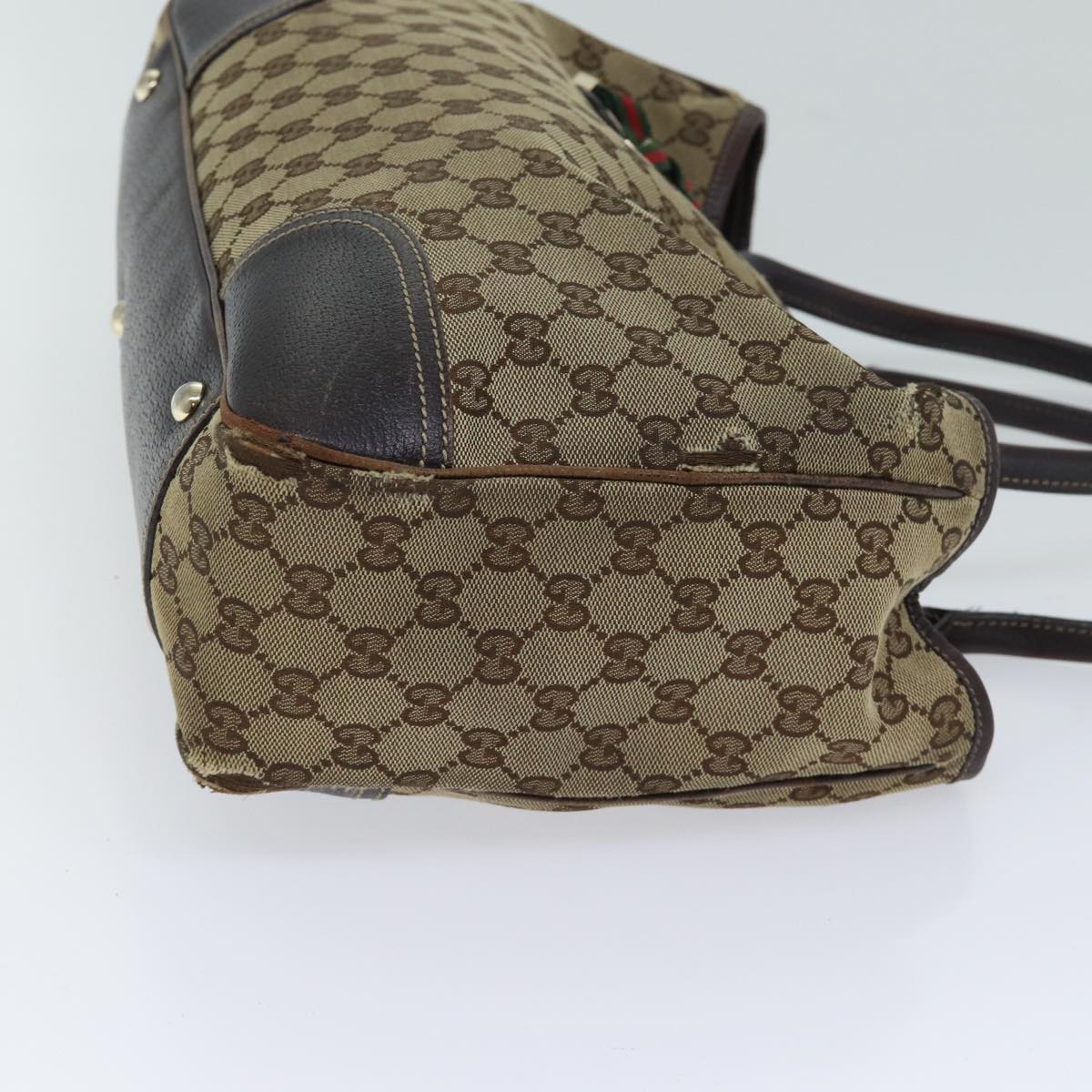 Luxury Gucci Trending 2025 GG Canvas Web Sherry Line Tote Bag Beige Red Green 163805  71522