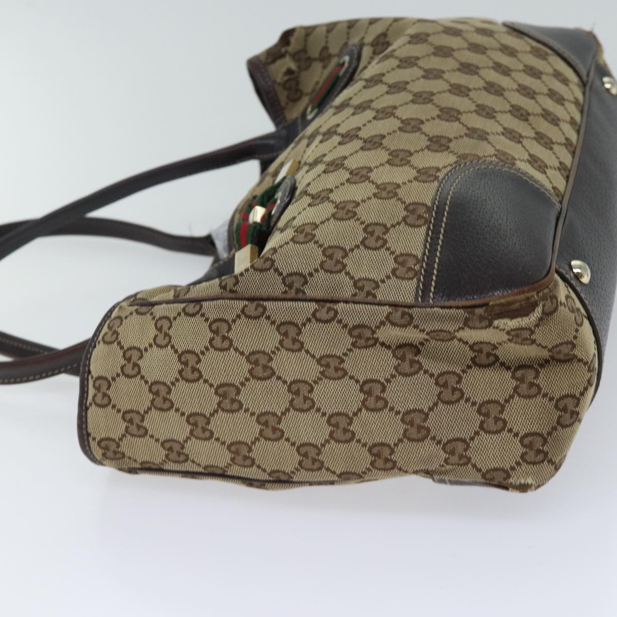 Luxury Gucci Trending 2025 GG Canvas Web Sherry Line Tote Bag Beige Red Green 163805  71522