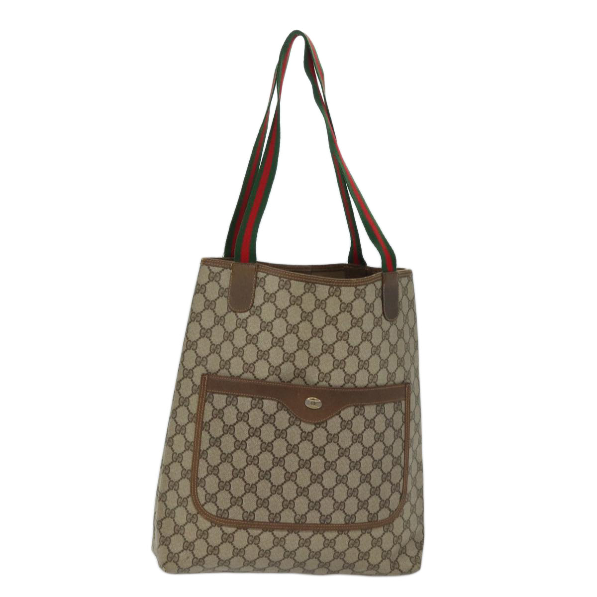 Luxury Gucci Trending 2025 GG Supreme Web Sherry Line Tote Bag PVC Beige Red 39 02 003  71528