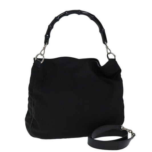 Luxury Gucci Trending 2025 Bamboo Shoulder Bag Nylon 2way Black 001 1577 1781  71530