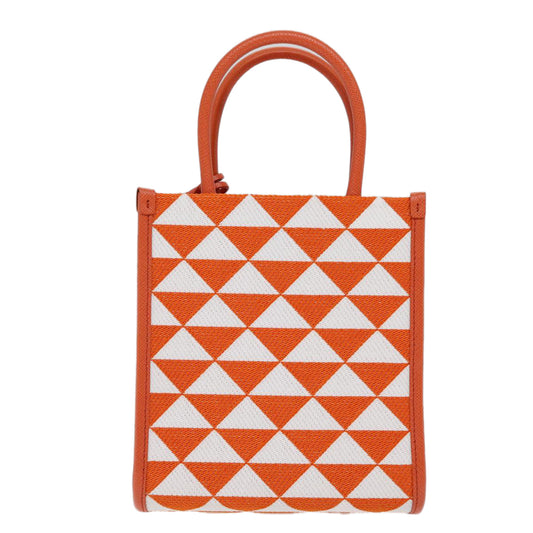 Luxury PradaHand Bag Canvas 2way Orange 71577SA
