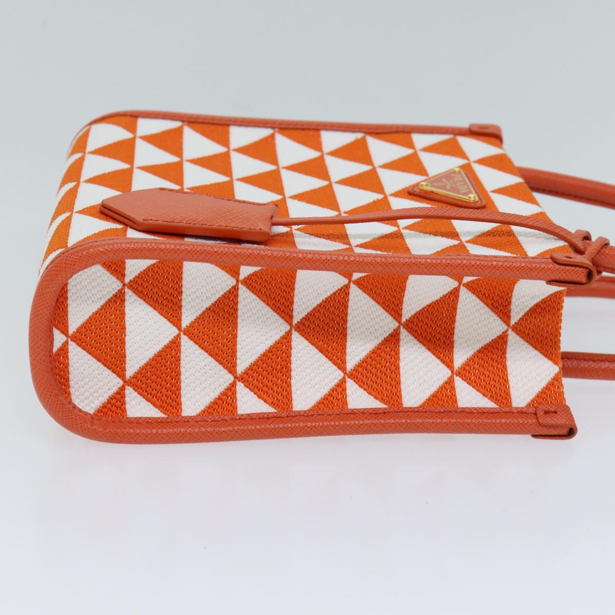 Luxury PradaHand Bag Canvas 2way Orange 71577SA