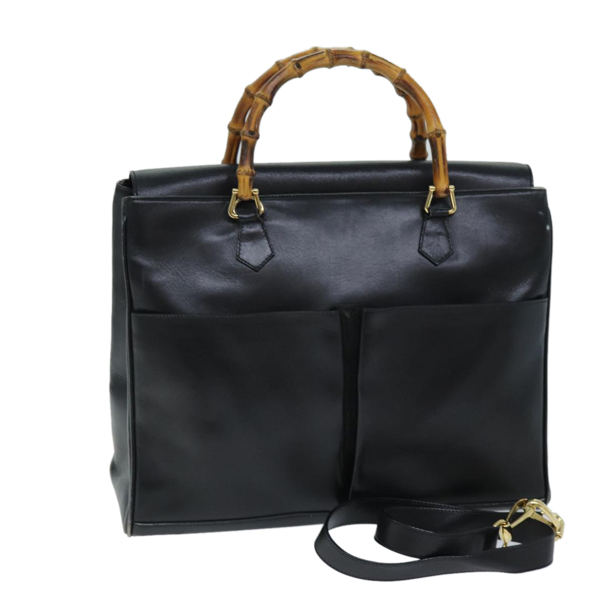 Luxury Gucci Trending 2025 Bamboo Shoulder Bag Leather 2way Black  71587