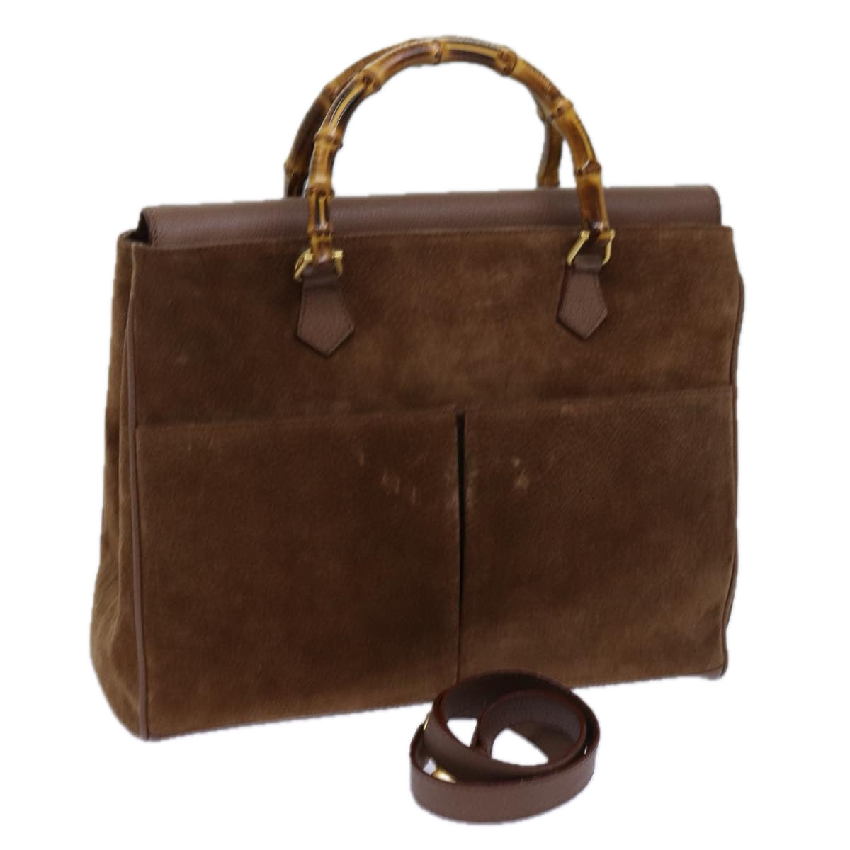 Luxury Gucci Trending 2025 Bamboo Hand Bag Suede 2way Brown 002 123 0322  71588