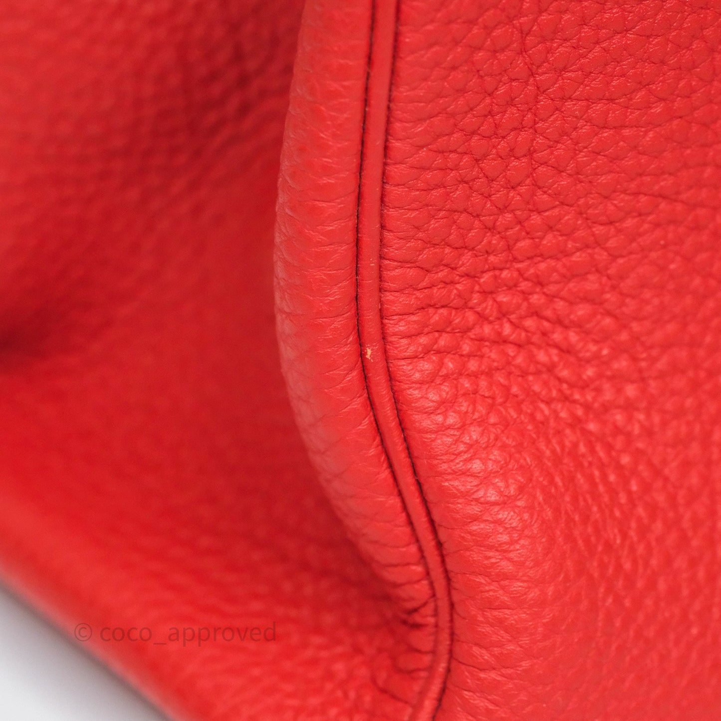 Hermès Kelly 35 Retourne Red Togo Palladium Hardware