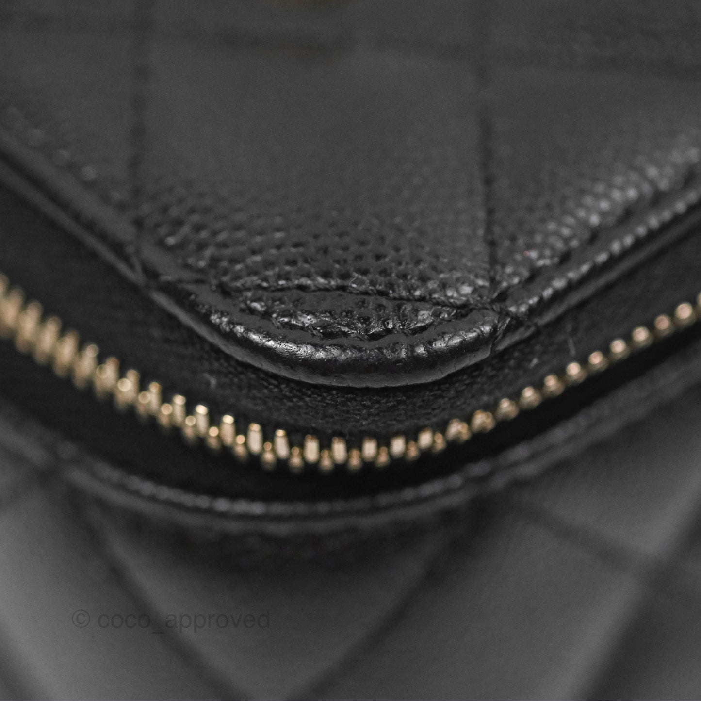 Chanel Vanity Rectangular Black Caviar Gold Hardware
