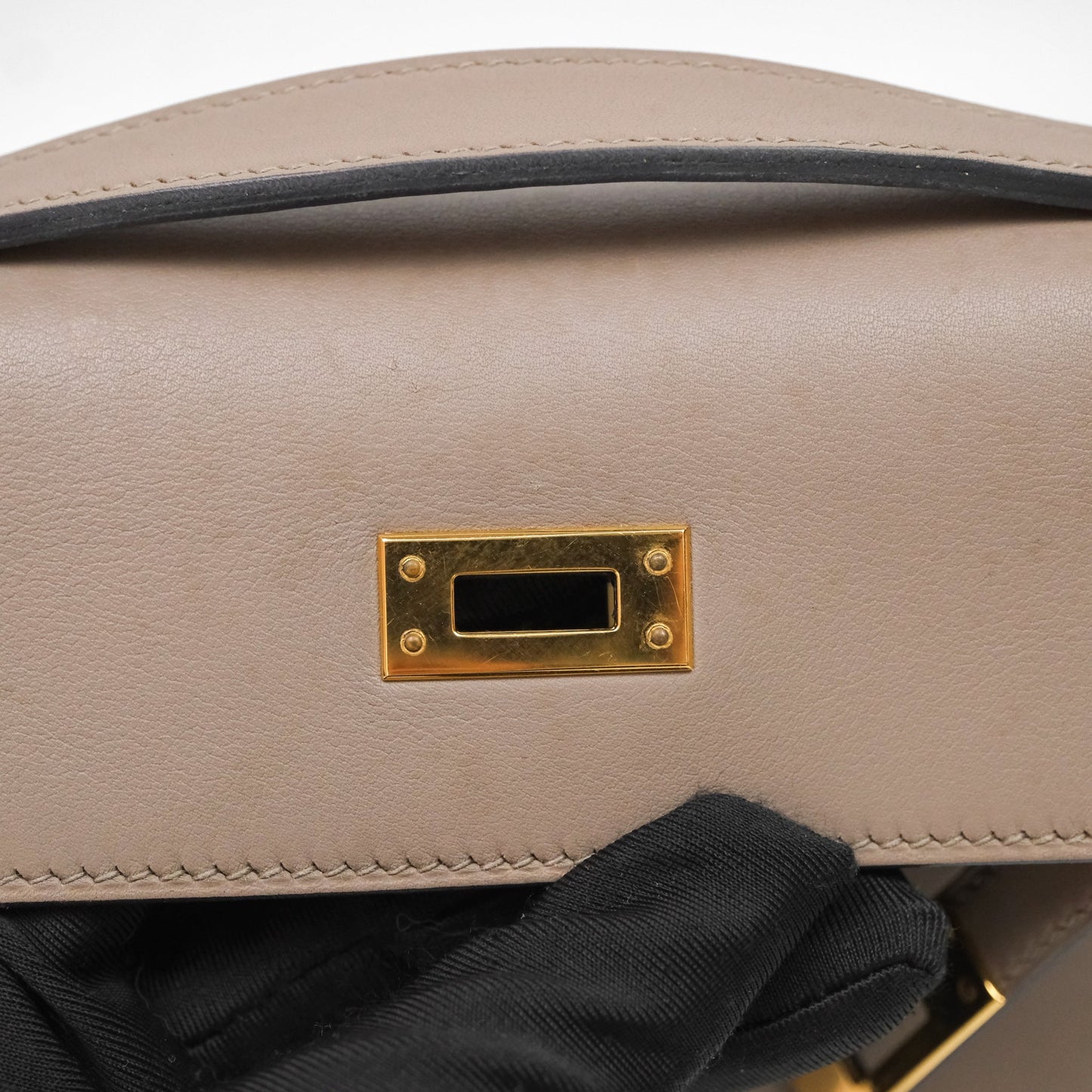 Hermès Kelly Pochette Gris Asphalte M8 Swift Gold Hardware